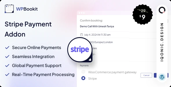 WPBookit – Stripe Payment (Addon)